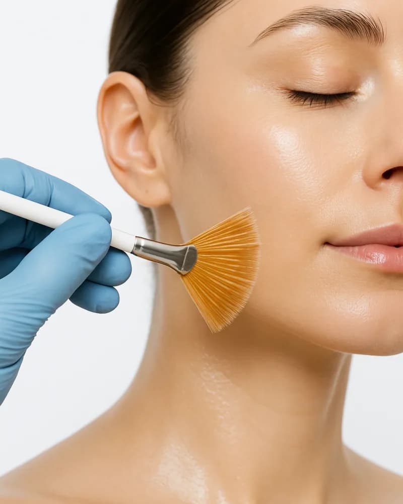 Yüz peeling uygulaması — kimyasal peeling